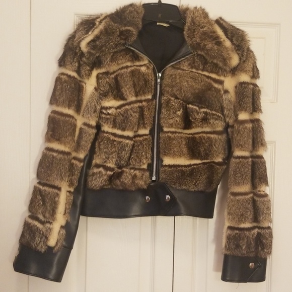 Unknown Jackets & Blazers - Retro Fashion Real Racoon, Shearling, Leather Coat